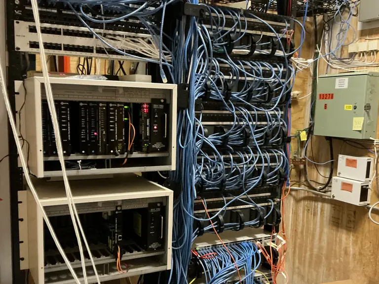 Network rack with structured cabling
